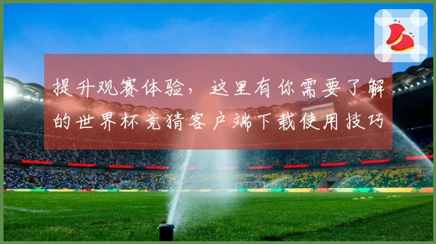 提升观赛体验，这里有你需要了解的世界杯竞猜客户端下载使用技巧分享